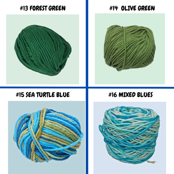 Turtle Crochet Coasters Handmade Set of Four Tortoise Sea Mug Rugs Made to Order - Picture 7 of 15